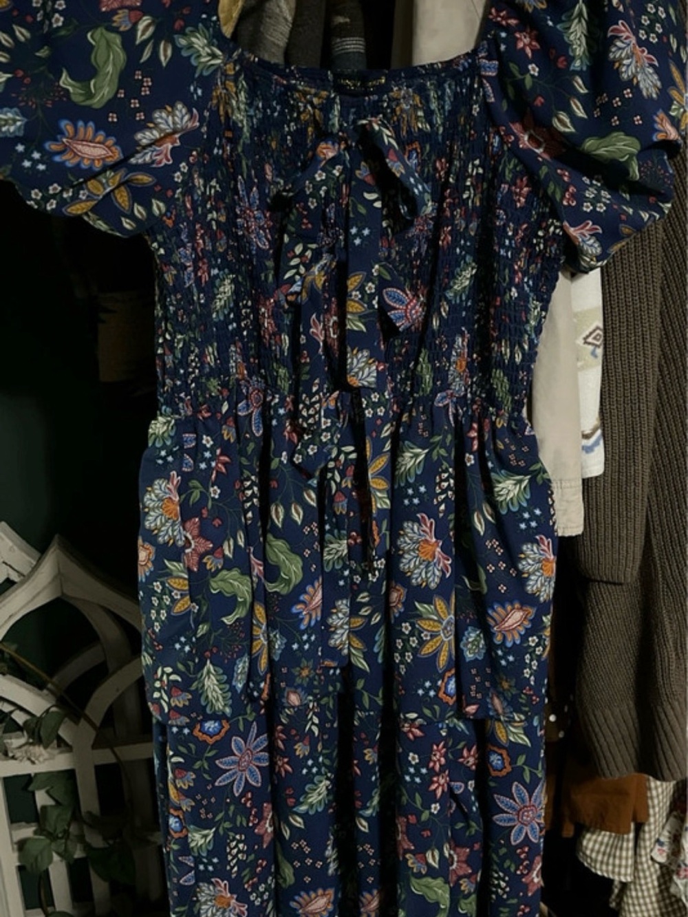 Simply Southern Navy Floral Midi Dress